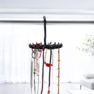 2 Pack Black Rotating Jewelry/Tie/Scarf/Belt Closet Organizers